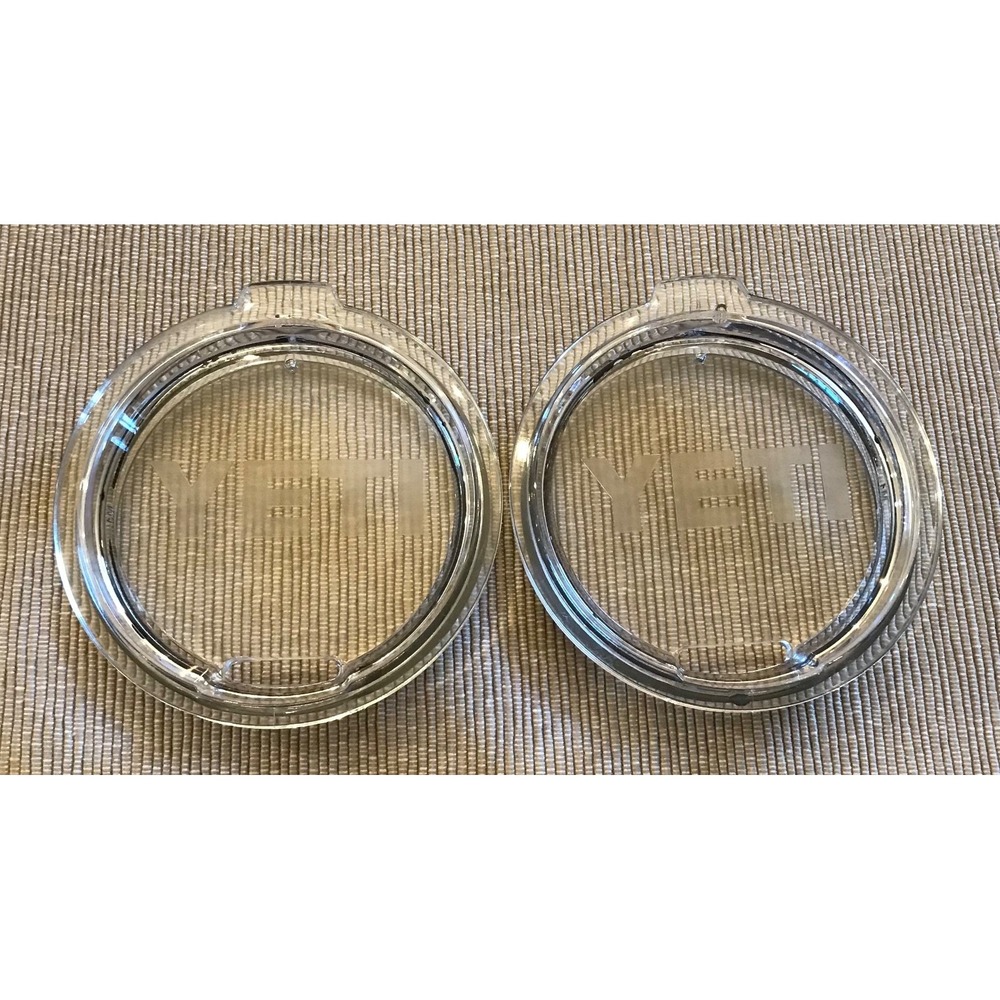 Lot of 2 YETI Replacement Lids for 30oz Tumbler Travel Cup Clear